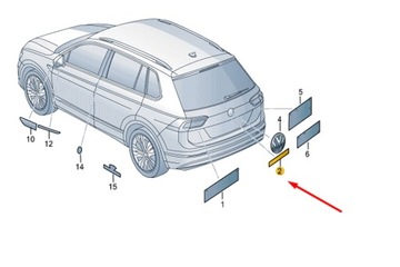 фото thumb №6, Vw tiguan ad mk2 задній емблема новий оригінальний 5na853687h2zz