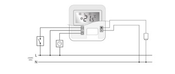 Salus cyfrowy regulator temperatury HTRS230 dobowy przewodowy natynkowy 230