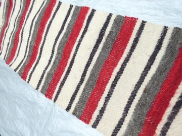 kilim RETRO wełna 75x211 cm chodnik NARZUTA długi wełniany koc