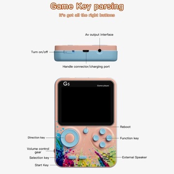 Портативная игровая консоль G5 с диагональю 3,0 дюйма и цветным экраном