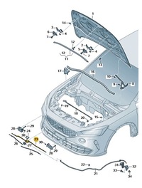 фото thumb №1, Тягa замка капота cupra formentor 5ff823531a