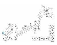 фото thumb №9, Mini r55 clubman r56 hatch r57 cabrio оригинальная накладка крыла перед p