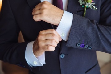 Серебряные запонки с фианитами, серебро 925 пробы