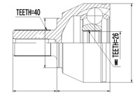фото thumb №2, Шарнир наружный volvo s60 ii s80 ii v70 ii 08-