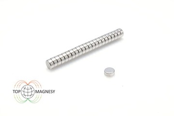 Magnes Neodymowy Walcowy MW 6x2,5 mm N38 10 szt.