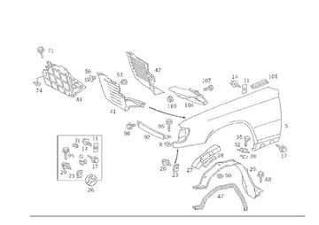 фото thumb №9, Корпус захист радіатор масла mercedes c124 w124 124 3,0-24v 300ce-24v
