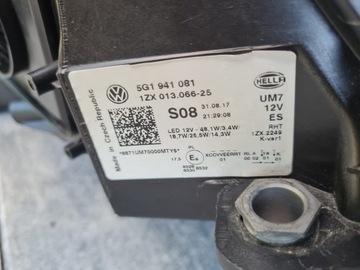 фото thumb №13, Vw golf vii 7 рестайлинг 7.5 5g1 лампы перед полный led динамический 5g1941081 5g1941082