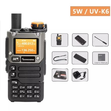Радиостанция Quansheng UV-K6 со сканером воздушного диапазона 50-600 МГц