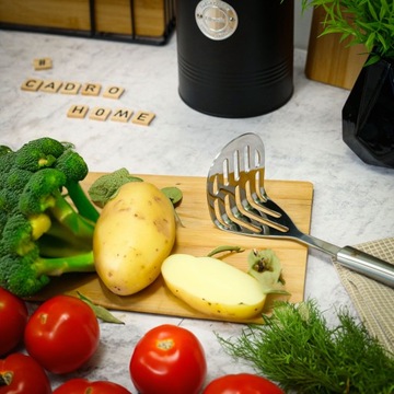 PRASKA DO ZIEMNIAKOW klasyczny tłuczek do puree ubijak ugniatacz ze stali