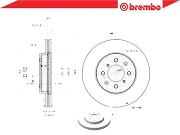 фото thumb №2, Комплект диск тормозных [brembo]