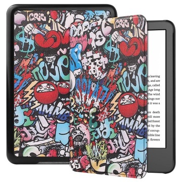 SKŁADANE ETUI DO KINDLE 11 2022, OBUDOWA SMARTCASE POKROWIEC GRAFIKA SLIM