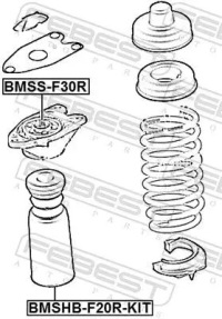 Купить Подушка амортизатора задний  bmss-f30r febest bmw 1, фото thumb