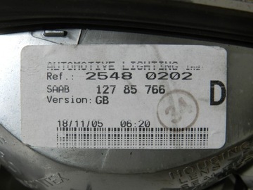 фото thumb №9, Saab 9-3 ii 02-07 sedan лампа правая правый зад 12785761 12785766 комплект