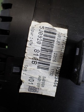 фото thumb №8, Спидометр приборы skoda roomster 1.6 b 07r 5j0920810b ac53111438 v2823466