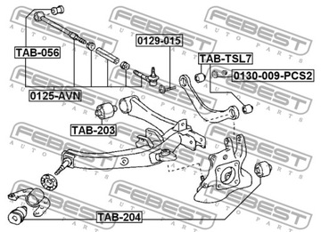 фото thumb №6, Гвинт з mimośrodem febest do toyota allion ii 1.8