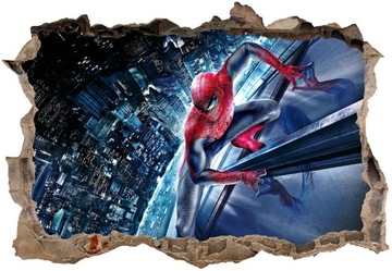 3D наклейки на стену для детей с Человеком-пауком 70х50.