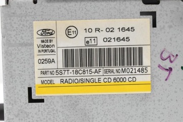 фото thumb №6, Радіо радіопрогравач cd aux fdd200 m021485 ford mondeo mk3 03-07