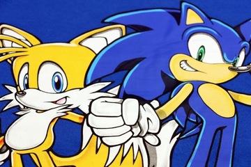 Детская толстовка без капюшона Sega SONIC The Hedgehog, 8 лет, синий принт