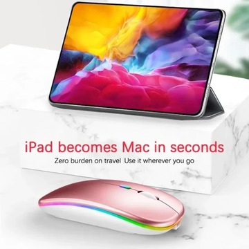 Перезаряжаемая беспроводная мышь Bluetooth с USB-мышью RGB 1600 точек на дюйм, 2,4 ГГц для