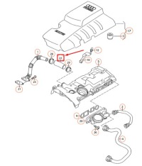 Audi a4 b7 з'єднувач трубка вентиляційний 06d133299c оригінальні Зі Шроту, фото thumb