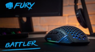 Сверхлегкая игровая мышь Fury Battler со светодиодной подсветкой RGB
