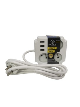 УДЛИНИТЕЛЬ ПИТАНИЯ С ЗАЗЕМЛЕНИЕМ + 3 USB-РАЗВЕТВИТЕЛЯ-УДЛИНИТЕЛЯ