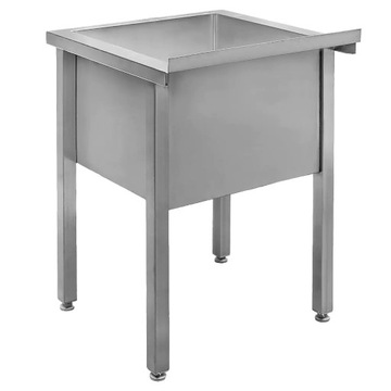 Zlew gastronomiczny 1 komora spawany stal 60x60x85