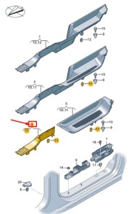 фото thumb №1, Vw caddy sb mk4 left поріг trim смуга 2k78533734pk