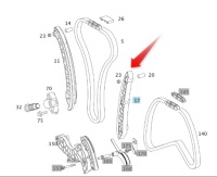 фото thumb №1, Напрямна направляюча ланцюга розподільного валу mercedes m271