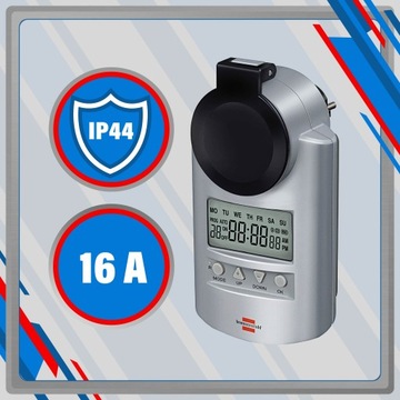 ТАЙМЕР ПРОГРАММА ВРЕМЕНИ IP44 ЖК-дисплей 3500 Вт BRENNENSTUHL