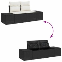 фото thumb №12, Vidaxl комплект sof na сад з przechowywaniem 9 pcs чёрный polirattan