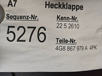 фото thumb №8, Оббивка кришки багажника audi a7 s7 4g 4g8867979a 26 km