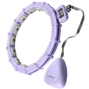 HULA HOP VIOLET Z MAGNESAMI I OBCIĄŻNIKIEM + LICZNIK HMS HHM14
