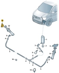 фото thumb №2, Заглушка розпилювача фара права vw t6