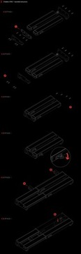 PW-XPNDPR-02 Подставка для двух эффектов для педалборда XPND 1 D'Addario