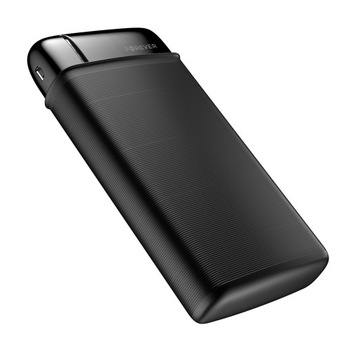 Powerbank 20000 мАч, светодиодный индикатор заряда, портативное зарядное устройство, черный