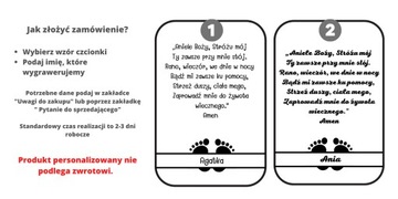 Pamiątka Chrztu Świętego Prezent na Chrzest GRAWER