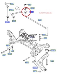 фото thumb №4, Втулка тяга стабілізатора перед transit 2000-14