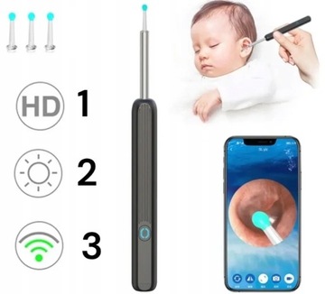 Urządzenie do czyszczenia uszu QTDKS SMART OTOSKOP KAMERA CZYSZCZENIE USZU