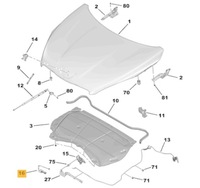 фото thumb №7, Трос капот ручка peugeot 508 14- przy замка капот 9808183580 org