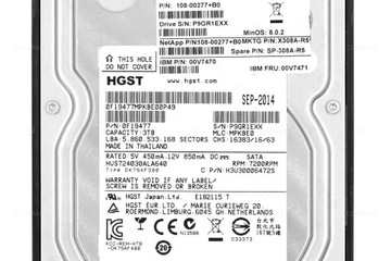 X308A-R5 NETAPP HDD 3 ТБ/7,2 КБ/SATA 6G/3,5 дюйма LFF/ ДЛЯ EMC DS4346 DS4246