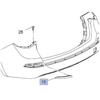 фото thumb №7, Отражатель бампера левый задняя задний opel astra iv j lift 12- kombi 13370756
