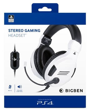 Наушники BigBen для PS4/PS5 по лицензии SONY — БЕЛЫЕ