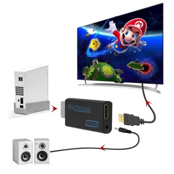 Full HD 1080P Wii to HDMI Compatible Converter Adapter Wii2HDMI Compatible
