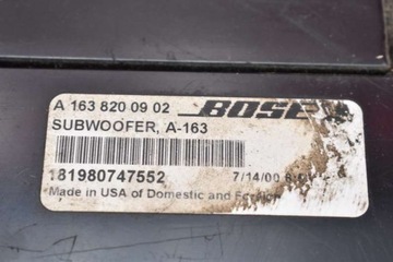 фото thumb №7, Динамік сабвуфер a1638200902 mercedes ml w163 97-01