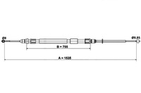 фото thumb №1, Ate трос тормоза ручного bmw 3 e90 3 e91 3