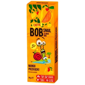 Ślimak mango BOB SNAIL 30g. egzotyczny smak exotic przekąska owocowa