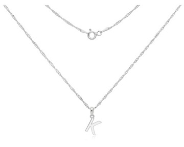 Серебряная цепочка с буквой К, колье женское 925 пробы