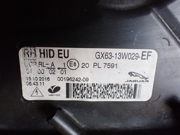 фото thumb №10, Лампа правый перед ксенон jaguar f-pace x761 2.0 16r 1at gx63-13w029-ef