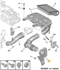 Купить Ловушка воздуха peugeot оригинальный номер 1436s2, фото thumb